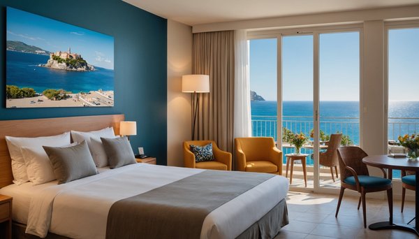 avis clients sur les chambres de l'hôtel le méditerranée avec vue sur la mer