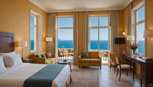 Découvrez les chambres avec vue sur la Méditerranée à l'hôtel Le Méditerranée